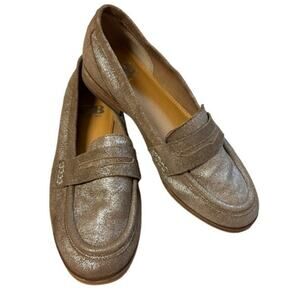 Gianni Bini Frosted Chocolate‎ Classic Penny Loafers Women's Size 8 M